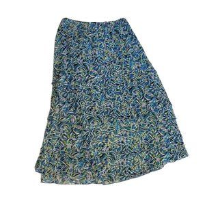 RQT Women's Skirt ~ Sz 8 ~ Stretchy ~ Blues & Gree